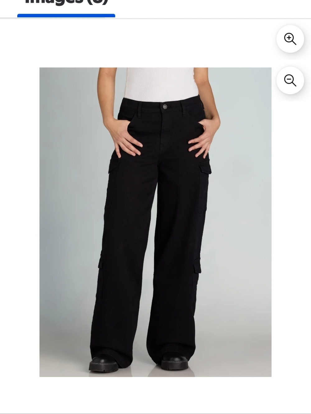 Madden NYC Women's Black Cargo Trousers